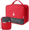 2Pcs Botiquín de Primeros Auxilios,Primeros Auxilios Portátil Bolsa,Kit de Primeros Auxilios,para Oficina,Hogar, Deportes, Viajes, Senderismo,Camping (Rojo)