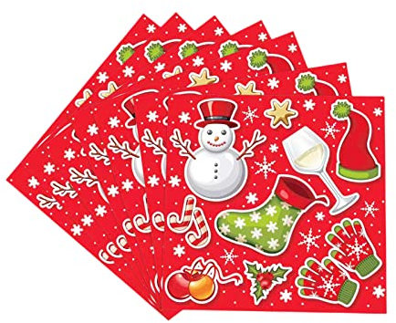 20P Christmas Party Paper Napkins 16.5cm,Merry Christmas Tableware Decor Red Snowman Pattern Disposable Xmas Tissue Paper Luncheon Napkin Dinner Napkins for Christmas Party Supplies Table Decorations