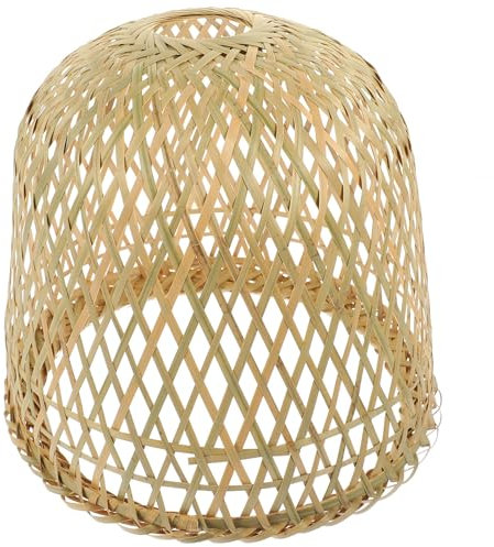DECHOUS Paralume Intrecciato Lampadario in Vimini Paralume in Rattan Paralume Lampada a Sospensione per Lampada da Tavolo a Soffitto Stile 1