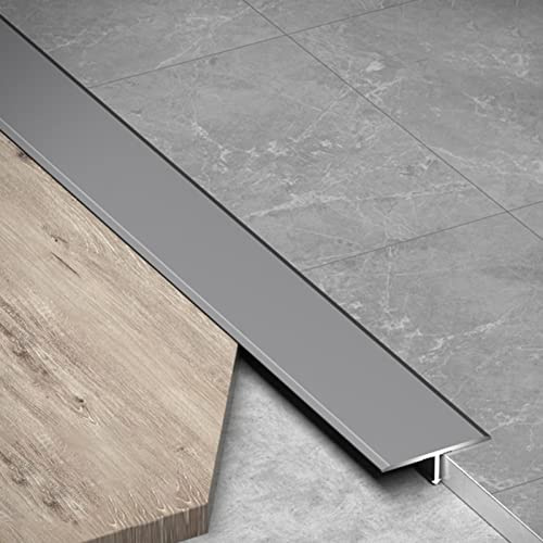 Barre de Seuil Bande de Transition de Porte en Forme de T, Écart de Plancher de Tuile Couvrant Les Bandes de Jonction, Tapis Aux Bandes de Garniture de Bord de Porte, Imperméable et Facile à Nettoyer