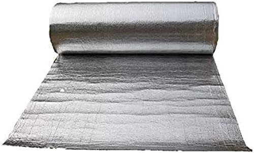 Pealihuy Isolierfolie Isolierrolle Wärmedämmung Aluminiumfolie Membran Reflektierende Folie Isolierung Dampfsperre Für Wand Schuppen Dachboden Tür Boden,1x30m