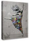 Graffiti-Straßen-Wandkunst, Banksy, Kunstgemälde, Tanzendes Mädchen, Bilder, Kunstwerk für Wohnzimmer, 1 Paneele, roter Druck auf Leinwand, Hausdekoration, gerahmt, Galerie, fertig zum Aufhängen