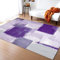 PAJEON Tappeto Salotto Moderno a Quadrato Viola E Grigio Dei Graffiti Astratti Moderni, 140 x 200 cm Tappeti Antiscivolo, Tappetone Antimacchia - per Decor del Pavimento del Soggiorno