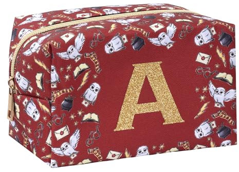 Harry Potter - Personalisierte Harry Potter Hogwarts große Make-up-Tasche – benutzerdefinierte Kulturbeutel Reise Kosmetiktasche für Mädchen