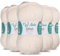 Wollidu Sina Wolle zum Stricken und Häkeln 500g Premium Strickwolle/Häkelwolle Set OEKO-TEX zertifiziert 5 x 100g/170m 80% Polyacryl 20% Schafwolle mulesing-frei - Creme