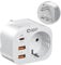 Unidapt Adattatore da viaggio dalla Germania al Sud Africa, adattatore da viaggio tipo M con 3 USB e 1 USB C da 20 W PD, adattatore per presa Sudafrica, Namibia, Lesotho, Mozambico