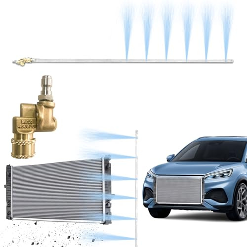 NIFUAL Car Radiator Cleaning Wand,Radiator Cleaner Wand,Radiator Flush And Cleaner Tool,Home Car Truck Power Washer Wand,Pressure Washer Jetter Nozzle Flat Wand Fit Over 2000PSI Pressure Washer 