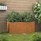 BaraSh Pflanzkübel 62x40x39 cm Cortenstahl GroßEr Blumentopf PflanzküBel Rechteckig üBertopf Groß