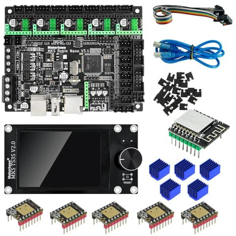 HANLEES Makerbase Mks Robin Nano V3 Eagle 32bit Bedienfeld TMC2209 Motorantrieb WiFi TS35 3D Touchscreen 3D Drucker Teil Motherboard (with TMC2209 WiFi)