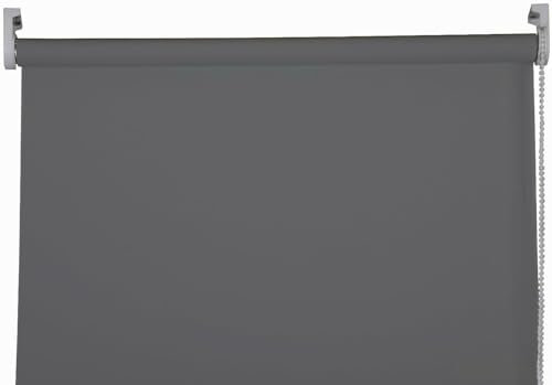 APEX FURNISHINGS Roller Blinds Made to Measure Grey Blackout Blinds for Windows, Thermal Insulated UV Protection Child Safety Easy Fit Home Office Window Blinds Upto 180W x 165H cm