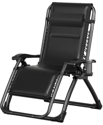 Klappbarer Liegestuhl mit Kissen für den Außenbereich, Terrasse, für Camping, Strand, Büro, Terrasse, Möbel im Freien
