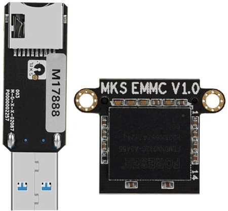 Tumuued 3D-Drucker-Zubehör, Schnelle Druckmaschine, Speichererweiterungskarte MKS EMMC 32G MKS EMMC-Adapter V2 Kartenleser
