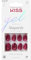 KISS Gel Fantasy, Press-On-Nägel, Nagelkleber inklusive, 'Set Us Free', Rot, kurze ovale Form, enthält 28 Nägel, 2g Kleber, 1 Maniküre-Stäbchen, 1 Mini-Feile