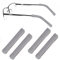 RUOXIXI 2 Paare Brillen Ohrenkissen Pads Anti Rutsch Brille Ohrhaken Brillenband für Lesebrillen,Universal-Ohrbügel Haken,Brillenhalter Antirutsch Brillenbügel für Sonnenbrillen,Gestrickte(Grau)
