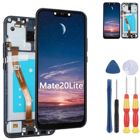 MinTroSD Pantalla táctil para Huawei Mate 20 Lite SNE-AL00 SNE-LX1, pantalla LCD de repuesto con herramientas (con marco azul)