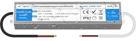 YOODI 24V Alimentation 100W 4,2A LED Driver IP67 Etanche Transfo 220V AC à 24V DC Convertisseur Ultra Fin Adaptateur Transformateur Pour Ruban LED Bande Guirlande Lumineuse Outdoor