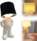 Modest Mike Lamp, Shy Boy Lamp, A Little Shy Man Lampe, Lustige LED Tischlampe, Schüchterner Mann Nachtlicht, Kreative Kleinen Tischleuchte Mit Schirm, Naughty Boy Lampe für Schlafzimmer (Schwarz)