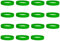 Lot de 15 bracelets extensibles en silicone pour événements, fêtes, adultes, sports de plein air, 202 x 12 x 2 mm - Vert