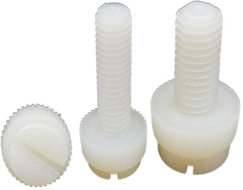 Vis à main 10 pièces M3 M4 longueur 4-30 mm nylon blanc plastique isolé moleté tête fendue réglage vis à oreilles sans outil serrer à la main vis à oreilles (couleur : 6 mm, taille : M4)(22mm,M3)