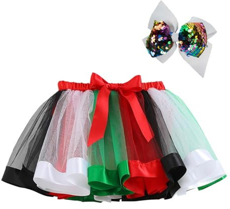 Kinder Mädchen Urlaub Party Ballett Röcke Kostüm Party Tüll Tanz Rock Haarband Set Schlafanzug Mit Fuß (White, 2-4 Jahre)