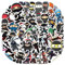 60 Ninja Graffiti-Aufkleber, Niedliche Cartoons, Lustige Sammelalbum-Aufkleber, Selbstklebende wasserdichte DIY-Wasserbecher-Koffer-Dekoration.
