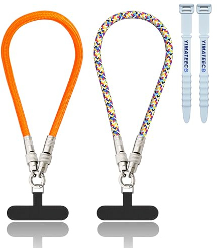 YIMATEECO Handykette Ladekabel Handy Lanyard, 2 in 1 Multi PD65W Schnellladung Typ C Handyband Handgelenk Kabel, USB C Kabel Tragbare Handy-Schlüsselband zum Wandern und Radfahren (0,3m)