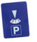 Disco orario per auto, timer per parcheggio, riutilizzabile, timer ABS, display 24 ore, blu