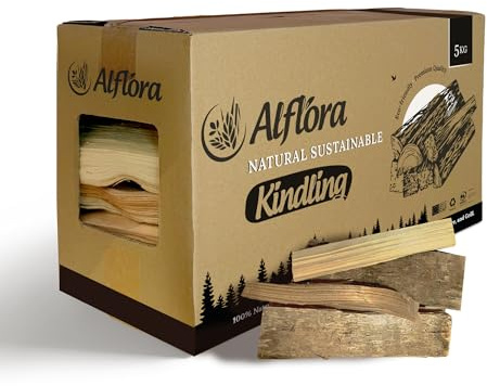 Alflora Wood Kindling 19.5 litres volume for Your Barbeque, Wood Stove, Fire Pit, Chiminea, Log Boiler, Pizza Oven, Open Fires, Easy to Use Box, Firelighting