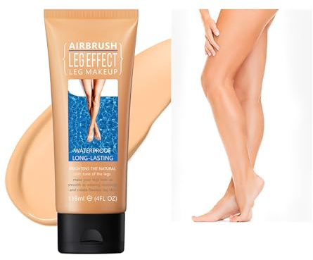 Fondotinta Gambe Waterproof,Crema Correttore Corpo Impeccabile Crema Gambe Impermeabile,per Vene Varicose, Toni Pelle Sana (Lucentezza media)