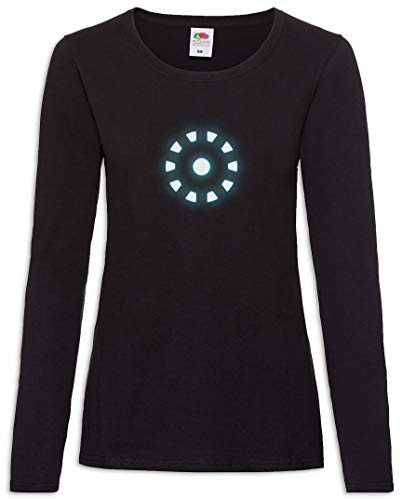 Urban Backwoods Arc Reactor I Damen Langarm T-Shirt Schwarz Größe XL