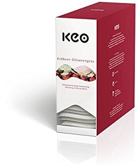 KEO Tee - ERDBEER ZITRONENGRAS - 15 Teachamps im Aromakuvert