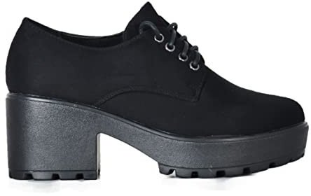 Zapatos de Mujer con Plataforma y Cordones de Ante SS18 (37)