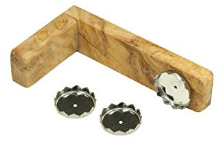 D.O.M. Porte-savon magnétique en bois d'olivier avec 3 plaquettes de savon