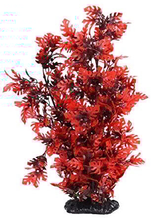 40cm / 15.7 Artificial Aquatic Plants, Aquarium Plants, Aquarium Fish Tank Plastic Plants, Fake, Aquatic Plants, Aquarium Decoration - Red 1