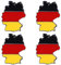 PRETYZOOM Deutschland Nationalflagge Brosche Flagge Tag Legierung Brosche Clips Party Begünstigt Brosche Pin Kleidung Kleidungszubehör 4Pcs