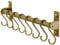 Dseap Kitchen Utensil Holder Hanger, Pot and Pan Rack Wall Mounted, Kitchen Rail with 8 Hooks for Hanging Cooking Utensils, Mugs, Spoons, Wall Mounted, Bronze