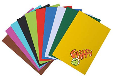Flippi Fotokarton, DIN A4, 300g/qm | Wiemann Lehrmittel (50 Blatt in 10 verschiedenen Farben)