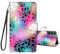 JRIANY For Samsung Galaxy S21 5G Case 6.2-Inch, PU Leather Wallet Case with Card Holder Animal Pattern Cute Design Magnetic Shockproof Cover Flip Case Compatible with Samsung Galaxy S21, Leaves H