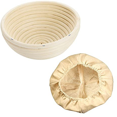 Westmark Cestillo de fermentación redondo con funda, en rattan/algodón, beige claro, beige 3208227B