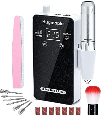 Professional Nail Drill Set for Acrylic Nails, 30000rpm Electric Nail File Drill Machine, Acrylic Polygel Nail Efile Manicure Pedicure Tools for Beginners and Salon Use,Black