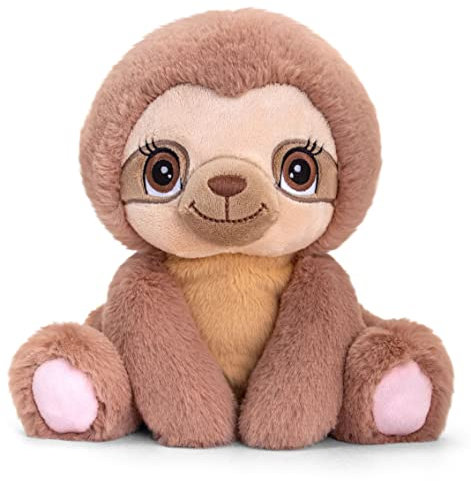 tachi Kuscheltier Faultier braun beige, Stofftier aus Plüsch, Großes Kuschelfaultier 25 cm