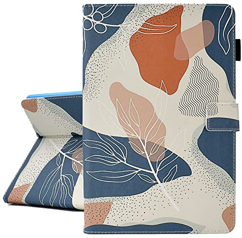 Funda para iPad de 9.7 pulgadas, 5ª/6ª generación 2017 2018/iPad Air 2, funda para iPad Air 2, funda de cuero sintético, hojas elegantes