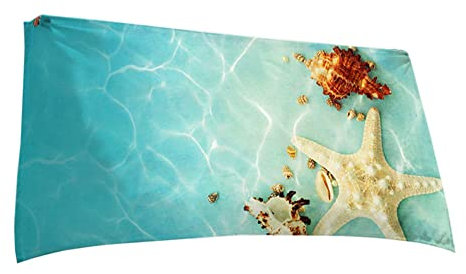 PAEOYC Strandtuch Mikrofaser Schnelltrocknend Leicht Sandfreies Tragbares Campinghandtuch Camping Handtücher für Mädchen Badetuch Schwimmbadtuch Microfaser Groß Unterwasser Welt(Blau3 75x150CM)