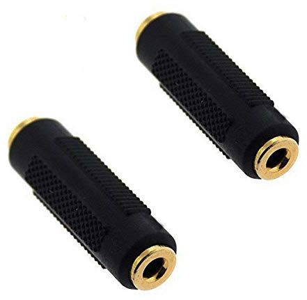 Générique Adaptateur Jack stéréo Adaptateur Audio plaqué Or 3.5mm Stéréo Femelle à Femelle Coupleur Connecteur Audio Étendu Mode