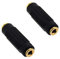Générique Adattatore jack stereo adattatore audio placcato oro 3.5mm stereo femmina a femmina accoppiatore connettore audio esteso modalità
