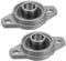QUARKZMAN 2 Stück FL001 12mm Bohrung Flansch Montiert Kugellager Aluminiumlegierung Selbstausrichtend für Schienenfahrzeuge und Maschinen