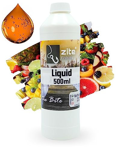 Zite Fishing Liquid Karpfen-Lockstoff 500ml - Naturreines Konzentrat, Universell Verwendbar, Hoher Aminosäureanteil - Ideal für Boilies, Futterkorb & Feederfischen (Tutti Frutti)