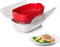 DDMMQS Pentola a vapore per microonde, forno a microonde con coperchio, in polipropilene per uso alimentare, lavabile in lavastoviglie, rimovibile, universale, per cottura rapida e salutare, per