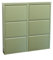ebuy24 Pisa Schuhschrank mit Klappen/Türen in Metall grün (100x106x16 cm)