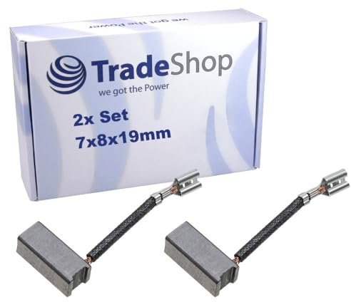 2x Motorkohlen Kohlebürsten Schleifkohlen 7 x 8 x 19mm kompatibel mit Bosch Bohrhammer wie GBH 36 ersetzt 1.617.014.142